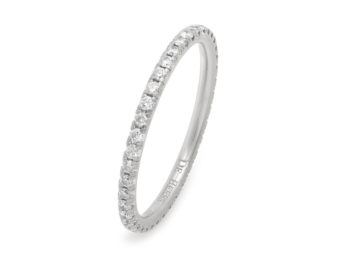 18K white gold diamond eternity band ring