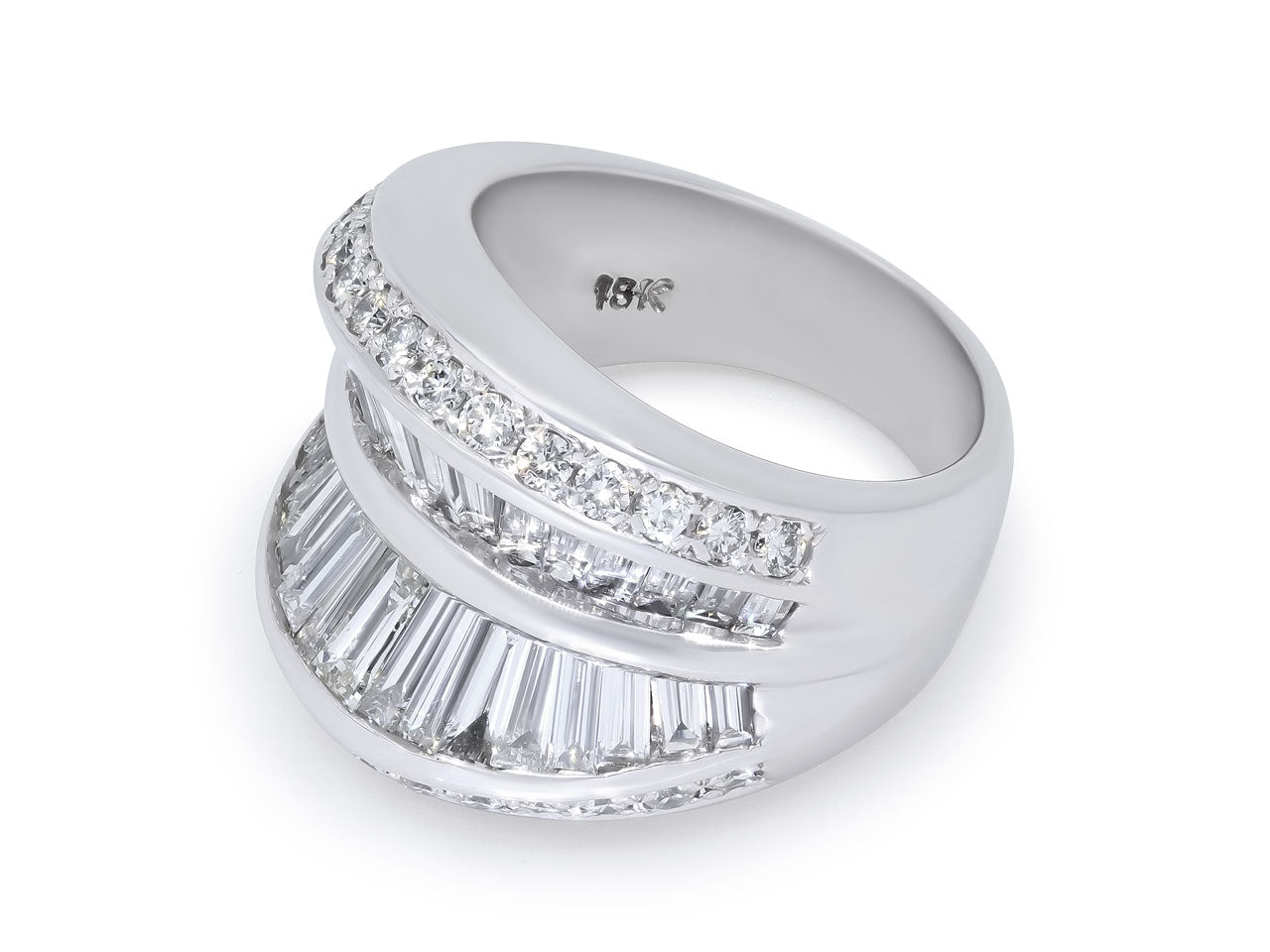 Diamond Cocktail Ring in 18K White Gold