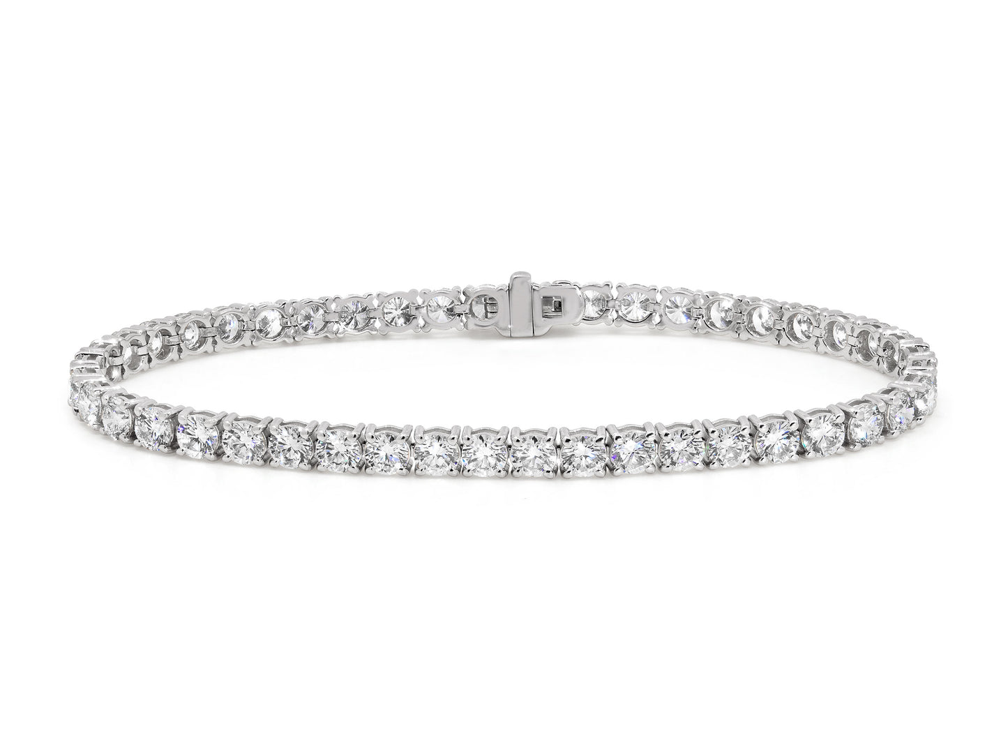 Diamond Line Bracelet, 8.55 total carats, in 18K White Gold
