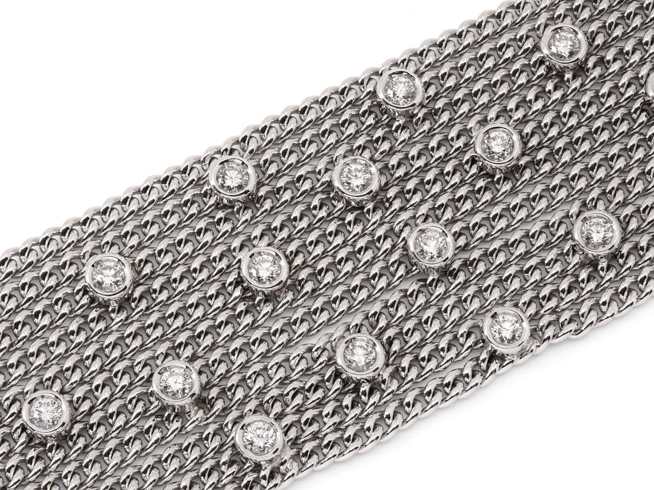 Diamond Chain Bracelet in 18K White Gold
