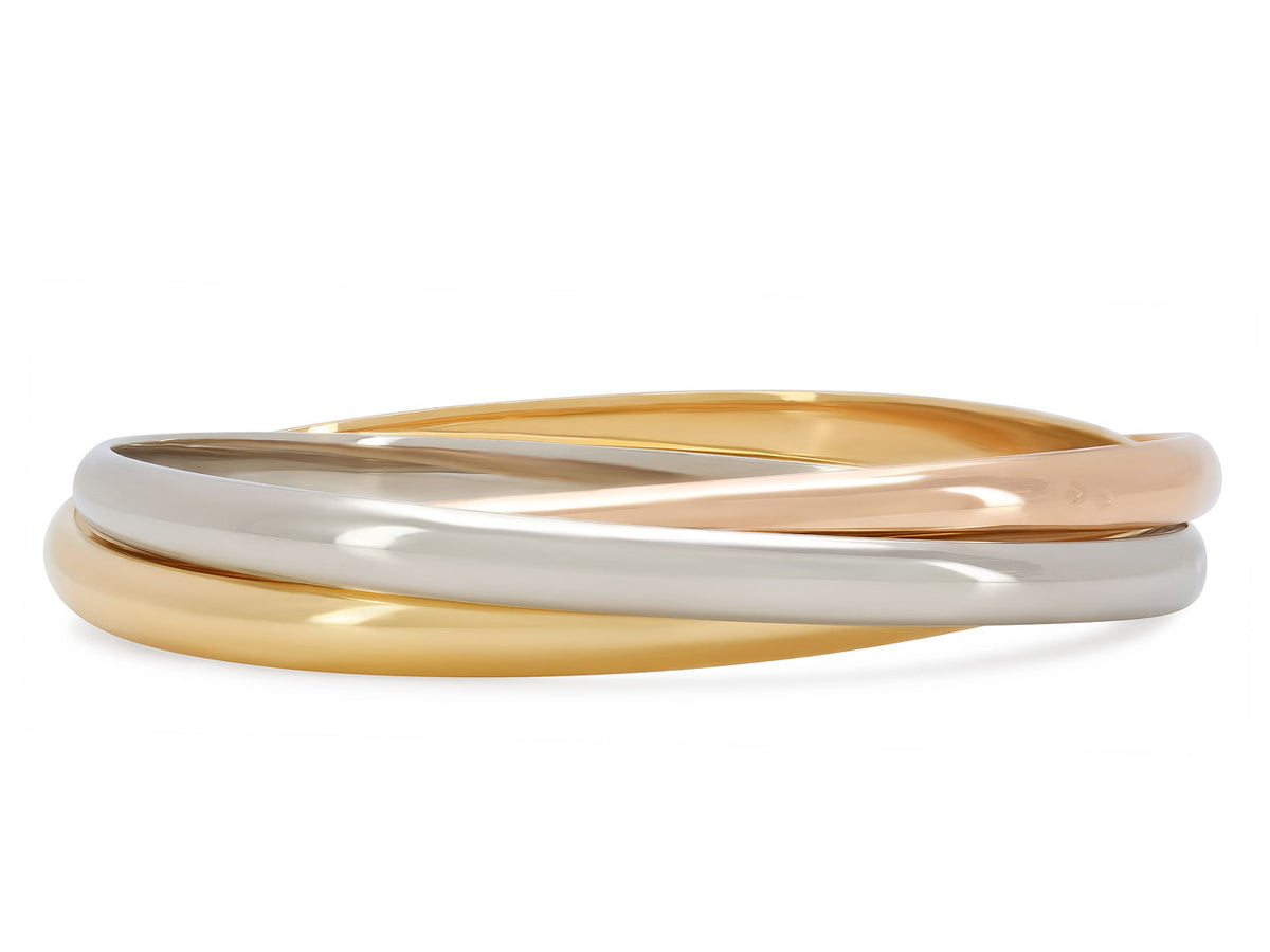 Cartier Trinity tri color 18K gold bangle