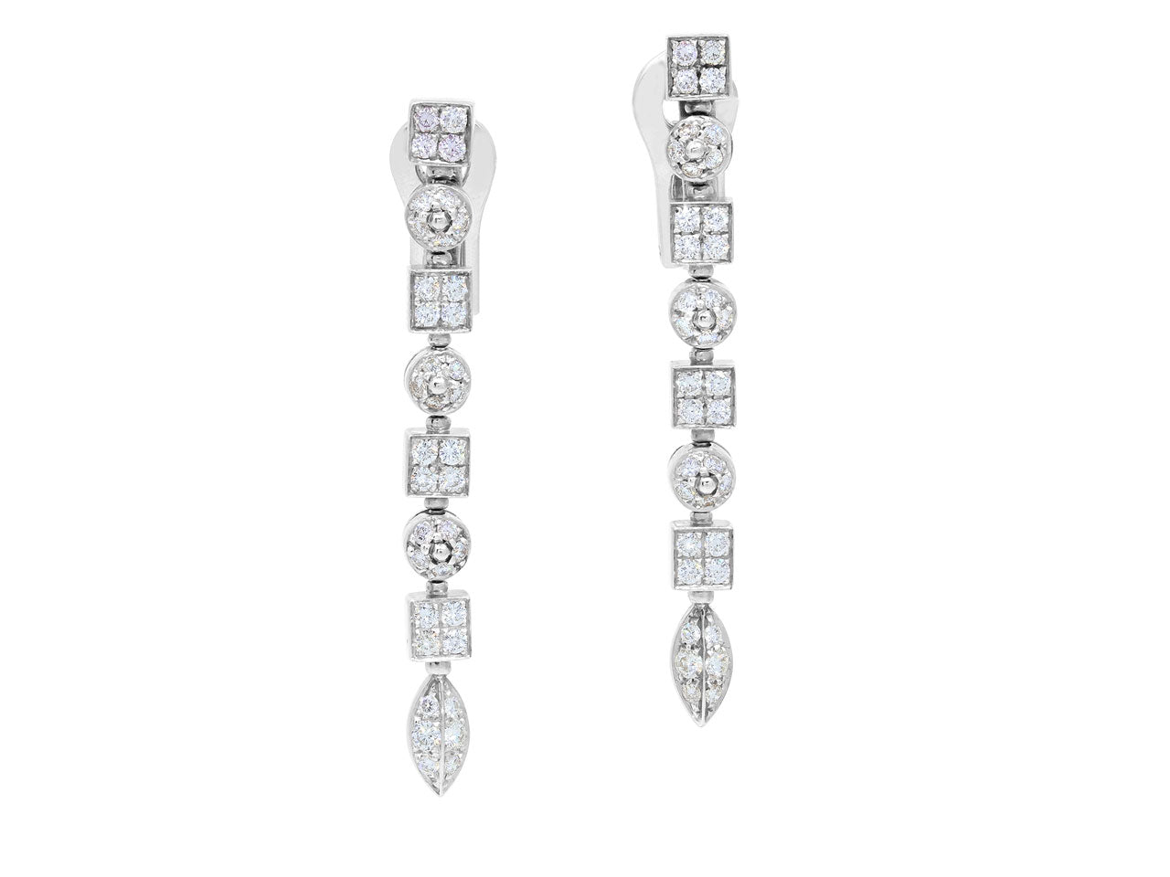 Bulgari 'Lucea' Diamond Earrings in 18K White Gold