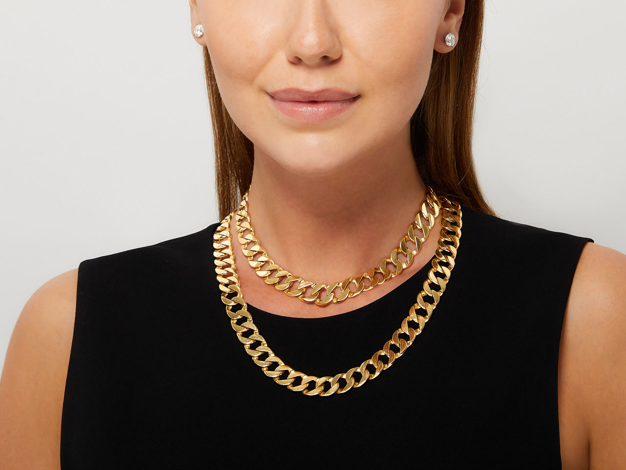 Verdura Double Wrap Curb-Link Necklace in 18K Gold