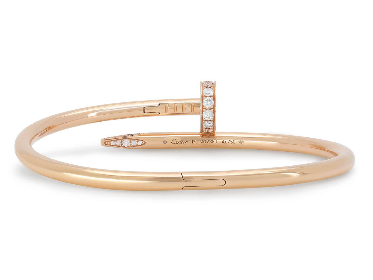 Cartier 'Juste Un Clou' Bracelet in 18K Rose Gold, Size 17