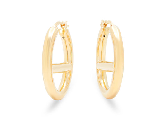 Anchor Link Earrings in 18K Gold, by Beladora