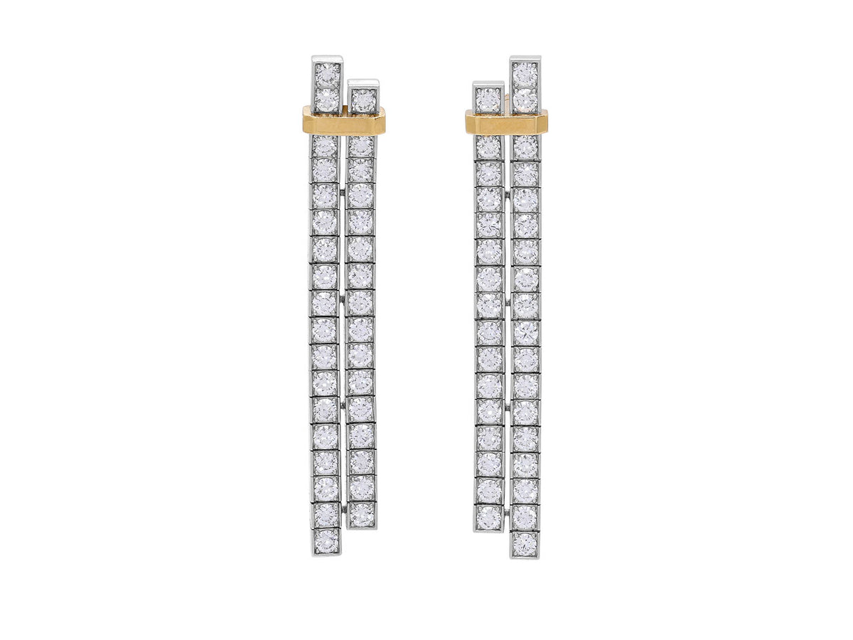 Tiffany & Co. diamond drop earrings in platinum and gold