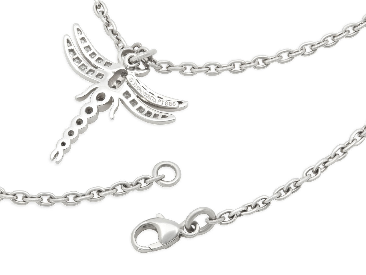 Tiffany Co. Diamond Dragonfly Necklace in Platinum 518169 Beladora