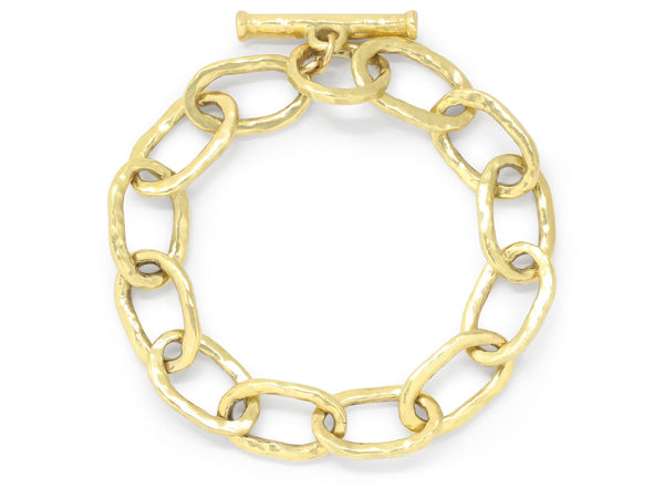 Oval Link Bracelet with Toggle Clasp in 18K Gold #518797 – Beladora Oval Link Bracelet with Toggle Clasp in 18K Gold #518797 – Beladora