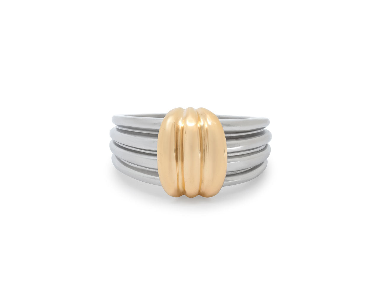Van Cleef & Arpels Steel and 18K Gold Ring