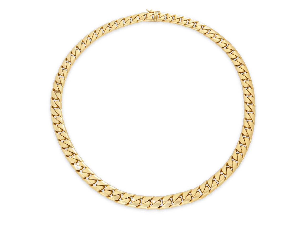 Curb Link Necklace in 18K Gold