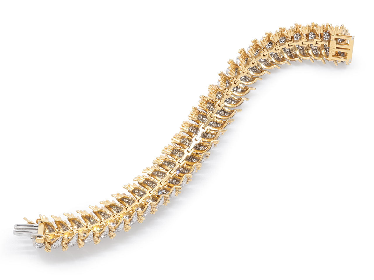David Webb Diamond Bracelet in 18K Gold and Platinum
