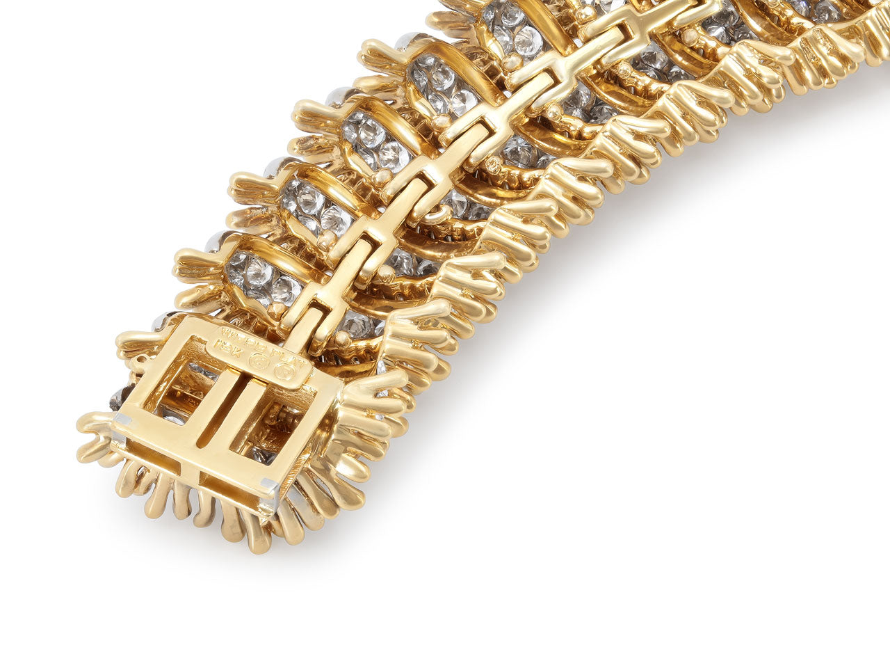 David Webb Diamond Bracelet in 18K Gold and Platinum