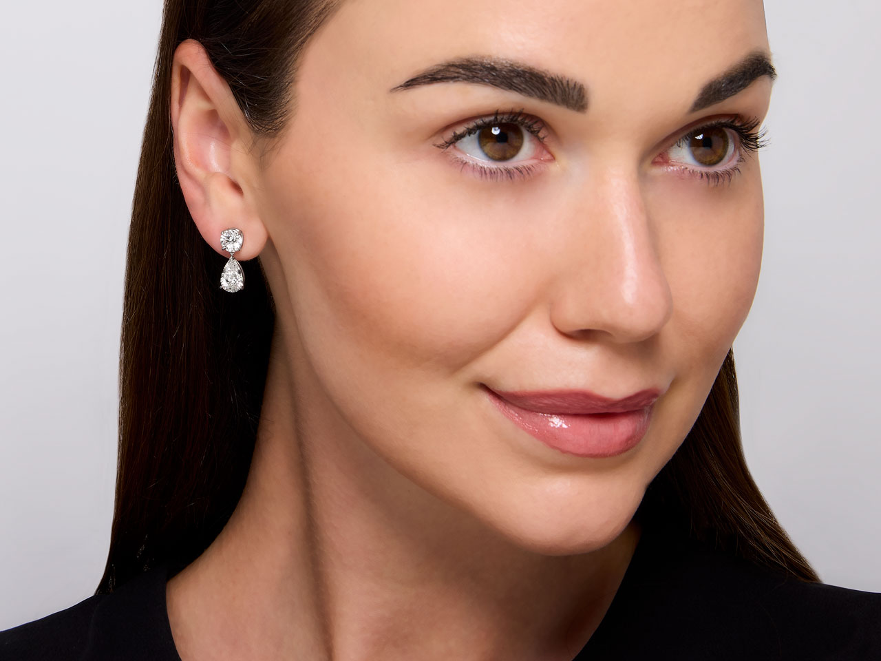 Beladora 'Bespoke' Diamond Drop Earrings, 4.95 total carats, in Platinum