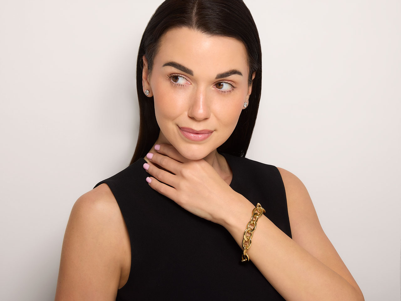 Flattened Link Bracelet in 18K Gold, by Beladora