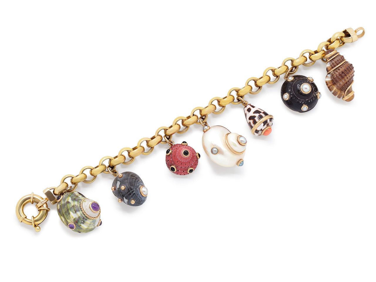 Maz Shell Charm Bracelet in 14K Gold