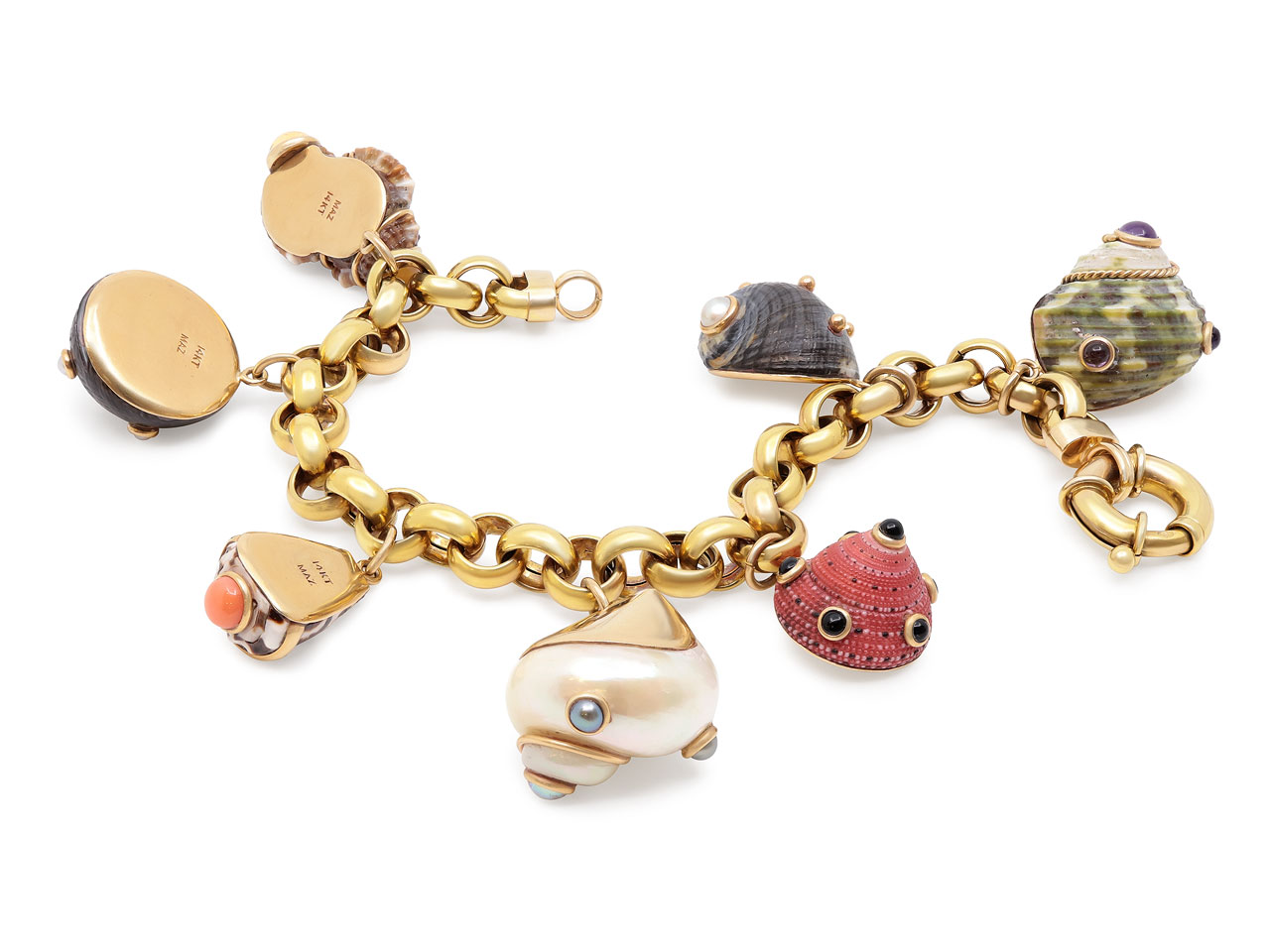 Maz Shell Charm Bracelet in 14K Gold