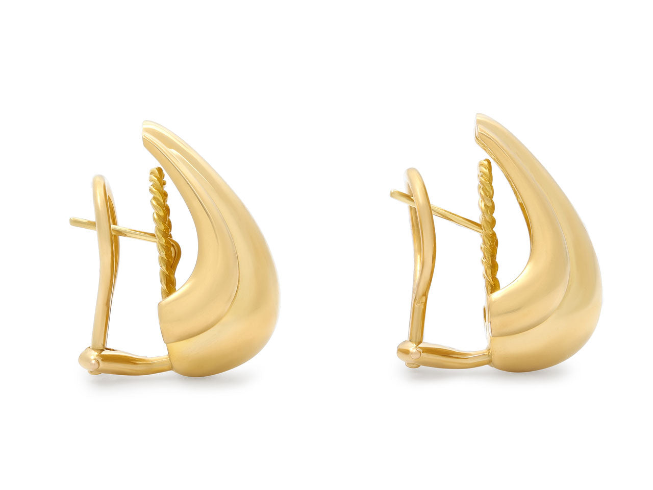 Half-Hoop Earrings in 18K Gold, by Dankner