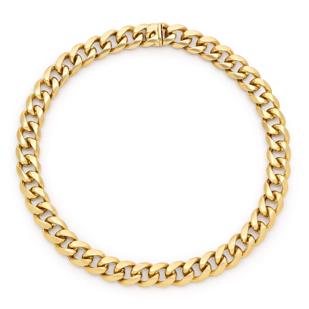 Curb Link Necklace in 18K Gold