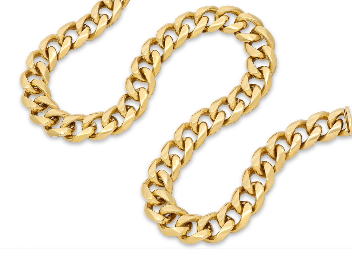 Curb Link Necklace in 18K Gold