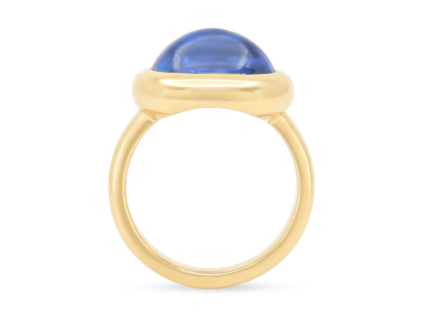 Beladora 'Bespoke' Oval Cabochon Sapphire Ring in 18K Gold