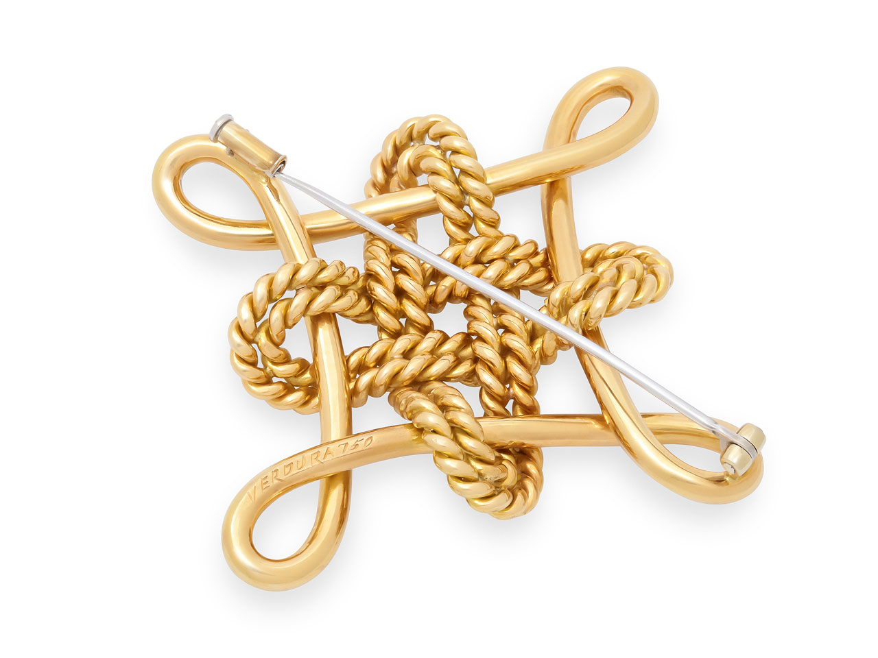 Verdura Knot Brooch in 18K Gold