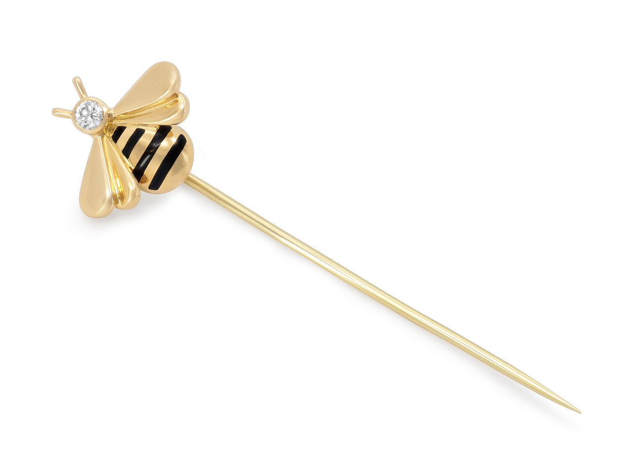 Cartier Diamond Bee Stick Pin in 18K Gold