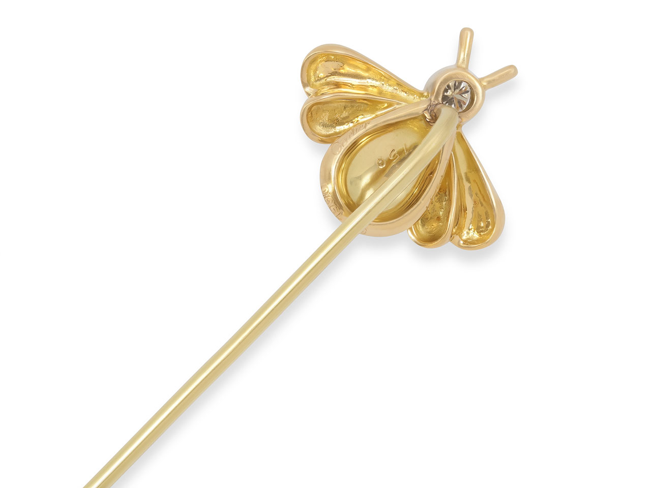 Cartier Diamond Bee Stick Pin in 18K Gold