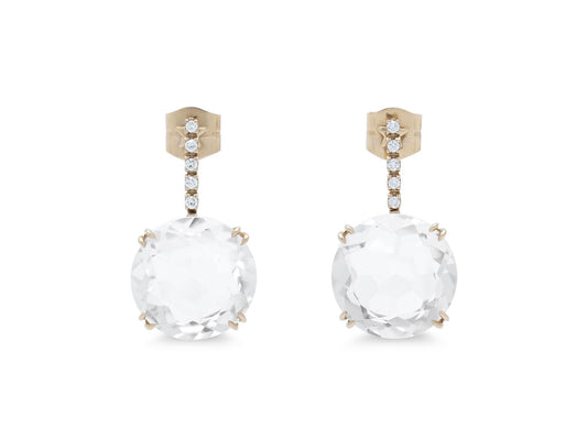 H.Stern 'Cobblestone' Rock Crystal and Diamond Earrings in 18K Gold
