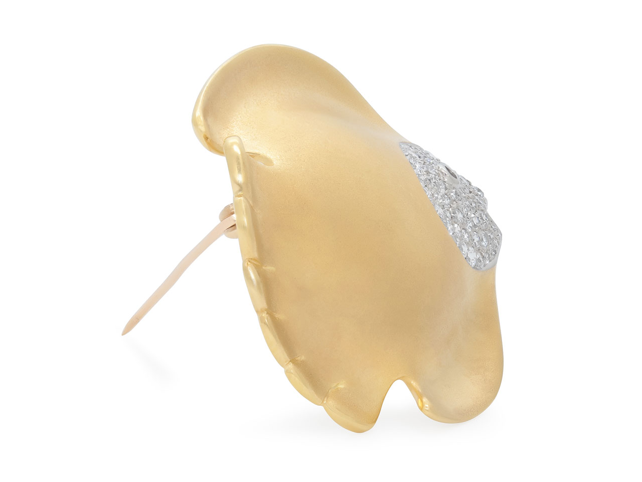 Tiffany & Co. Angela Cummings Diamond Fish Brooch/Pendant in 18K Gold and Platinum
