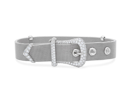 Tiffany & Co. Diamond Buckle Bracelet in Platinum
