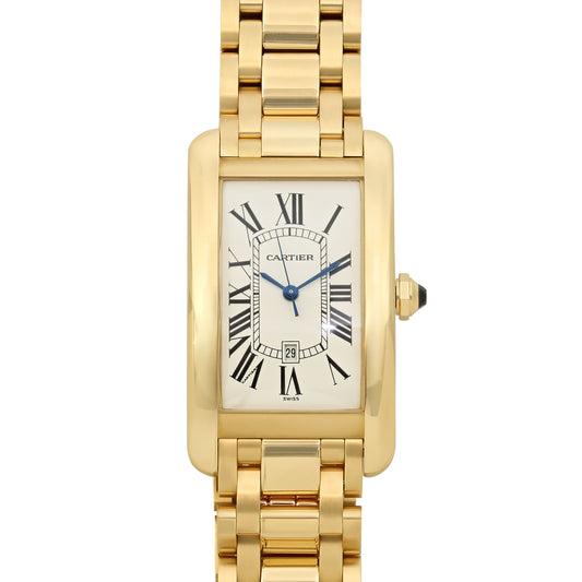 Cartier 'Tank Américaine' XL Watch in 18K Gold