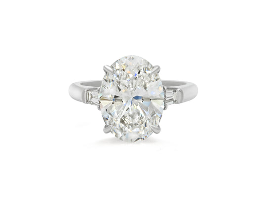 Beladora 'Bespoke' Oval-cut Diamond Ring, 5.01 Carat E/VS1, in Platinum