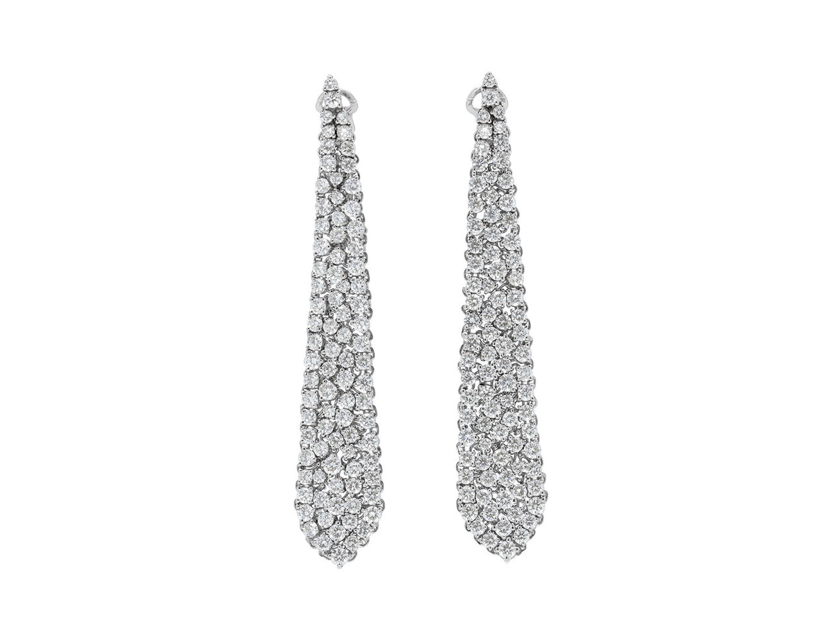 Diamond Earrings in 18K White Gold