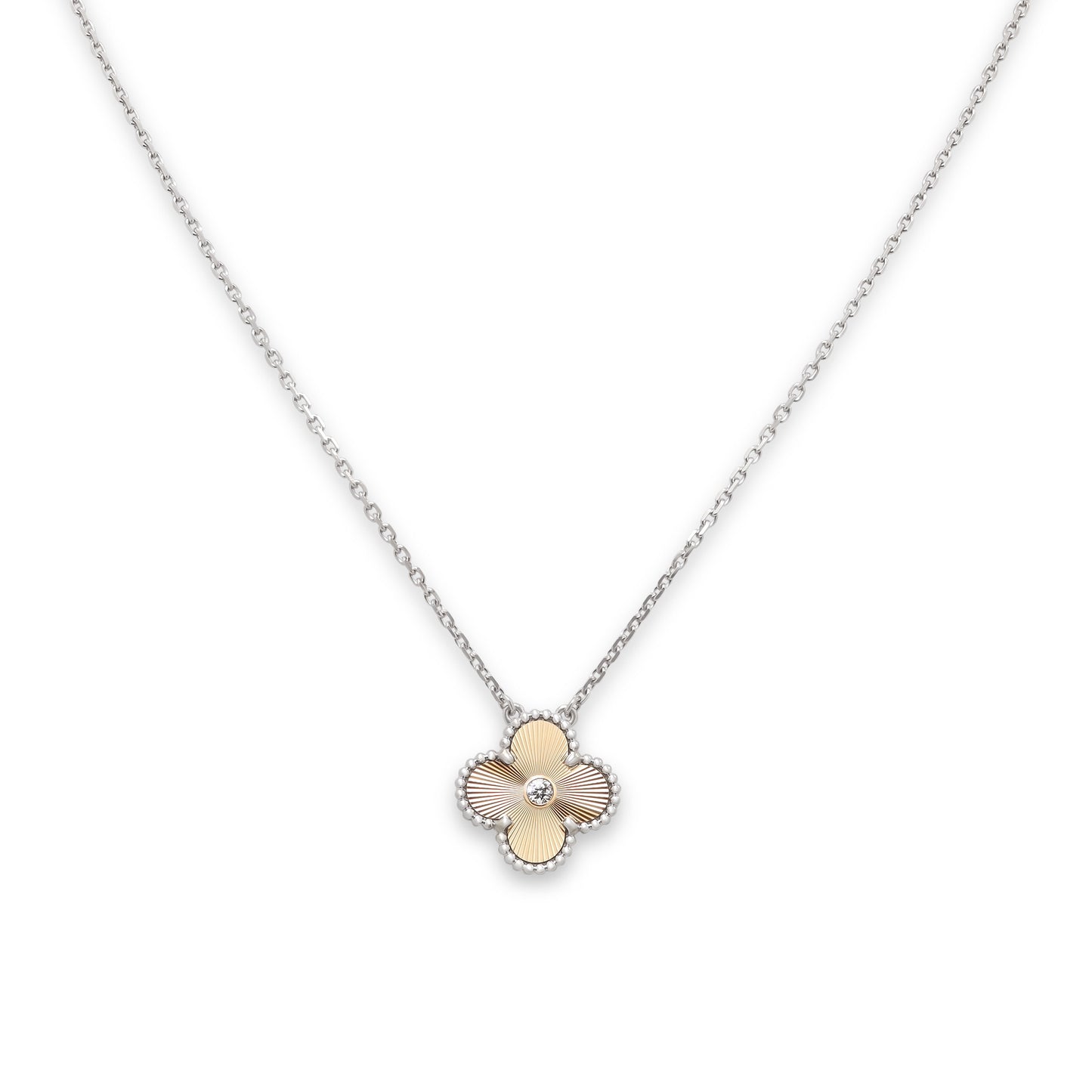 Van Cleef & Arpels Limited Edition 'Vintage Alhambra' Diamond Pendant in 18K Gold