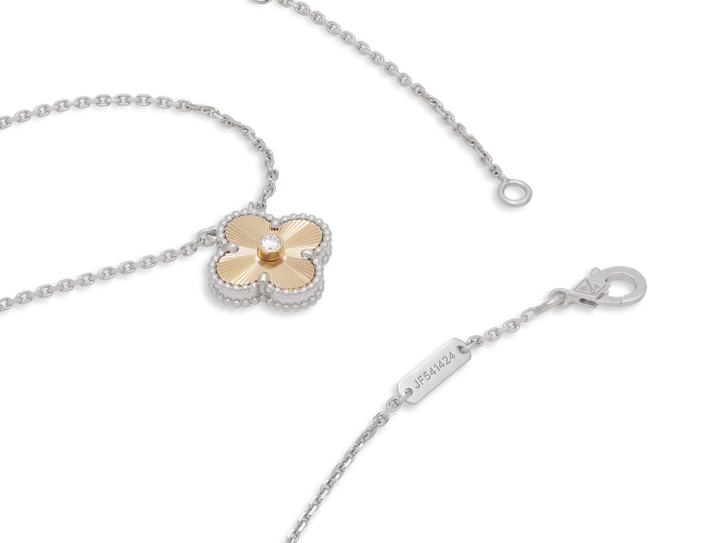 Van Cleef & Arpels Limited Edition 'Vintage Alhambra' Diamond Pendant in 18K Gold
