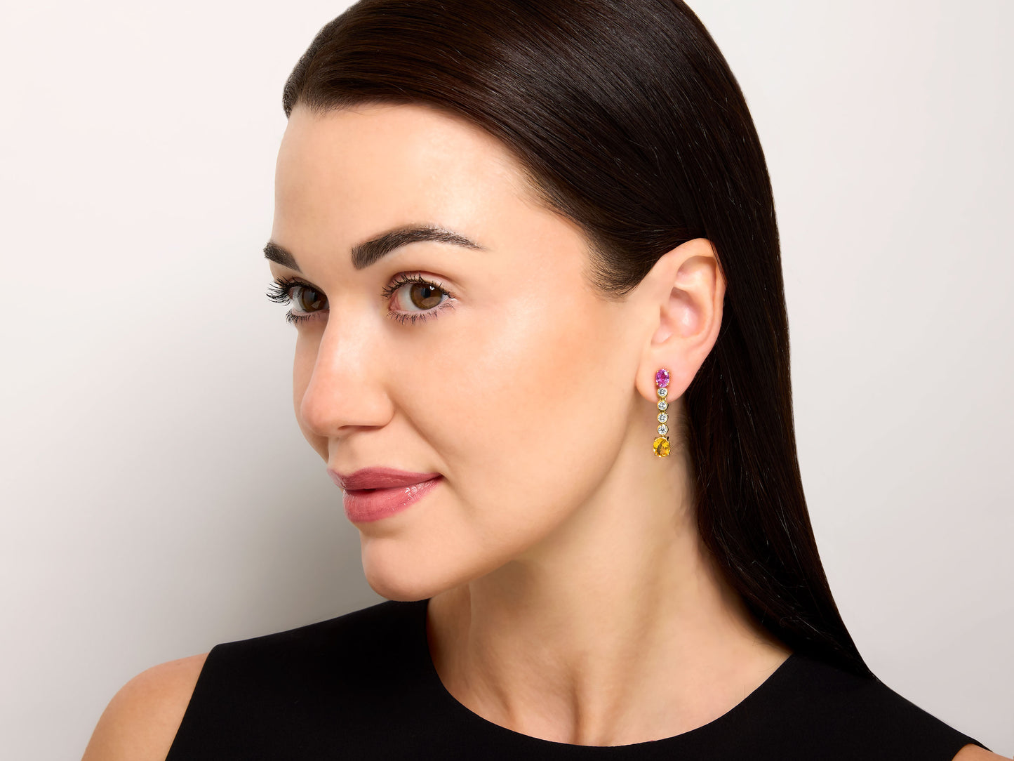Beladora 'Reimagined' Multi-Color Sapphire and Diamond Earrings