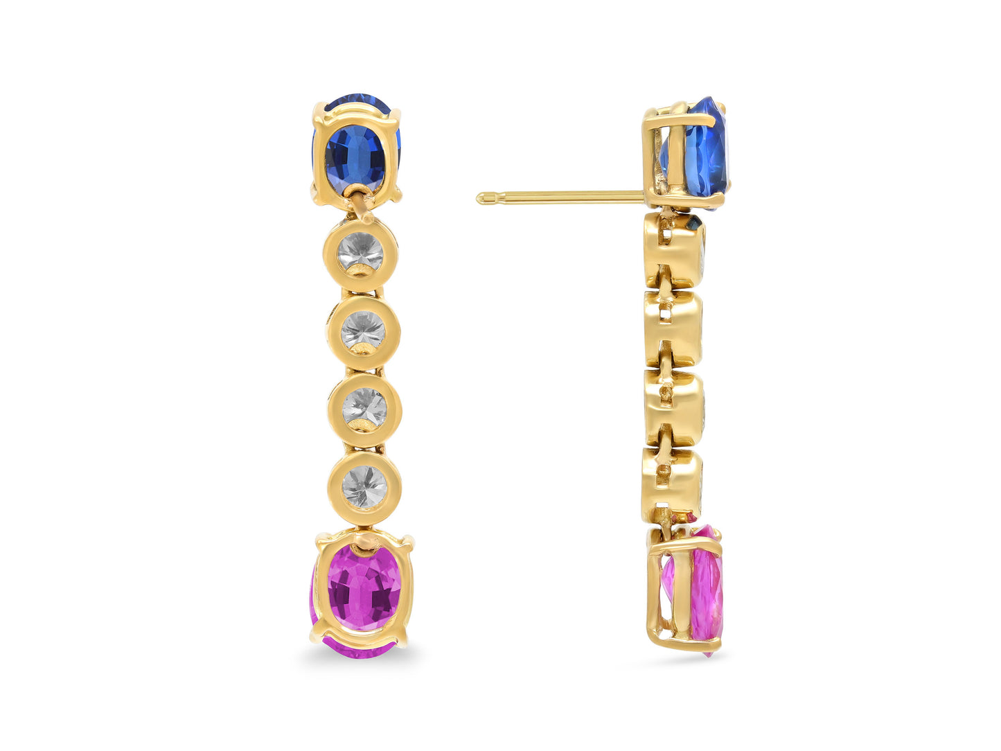 Beladora 'Reimagined' Multi-Color Sapphire and Diamond Earrings