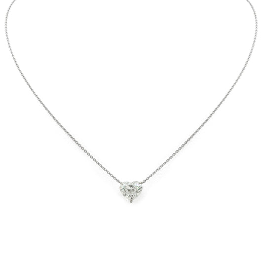 Beladora 'Bespoke' Diamond Heart Pendant, 4.01 carat H/VS1, in Platinum