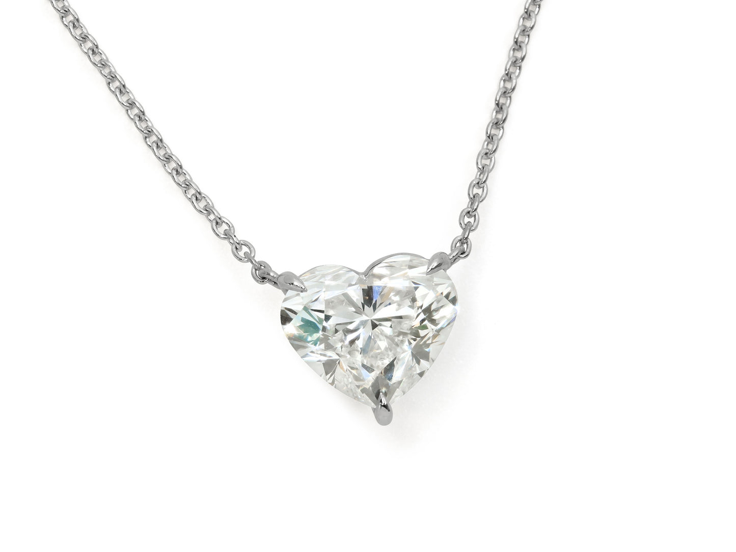 Beladora 'Bespoke' Diamond Heart Pendant, 4.01 carat H/VS1, in Platinum
