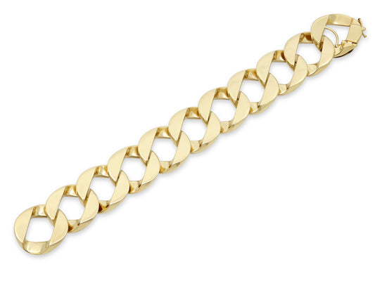 Verdura 'Curb-Link' Bracelet in 14K Gold, Large