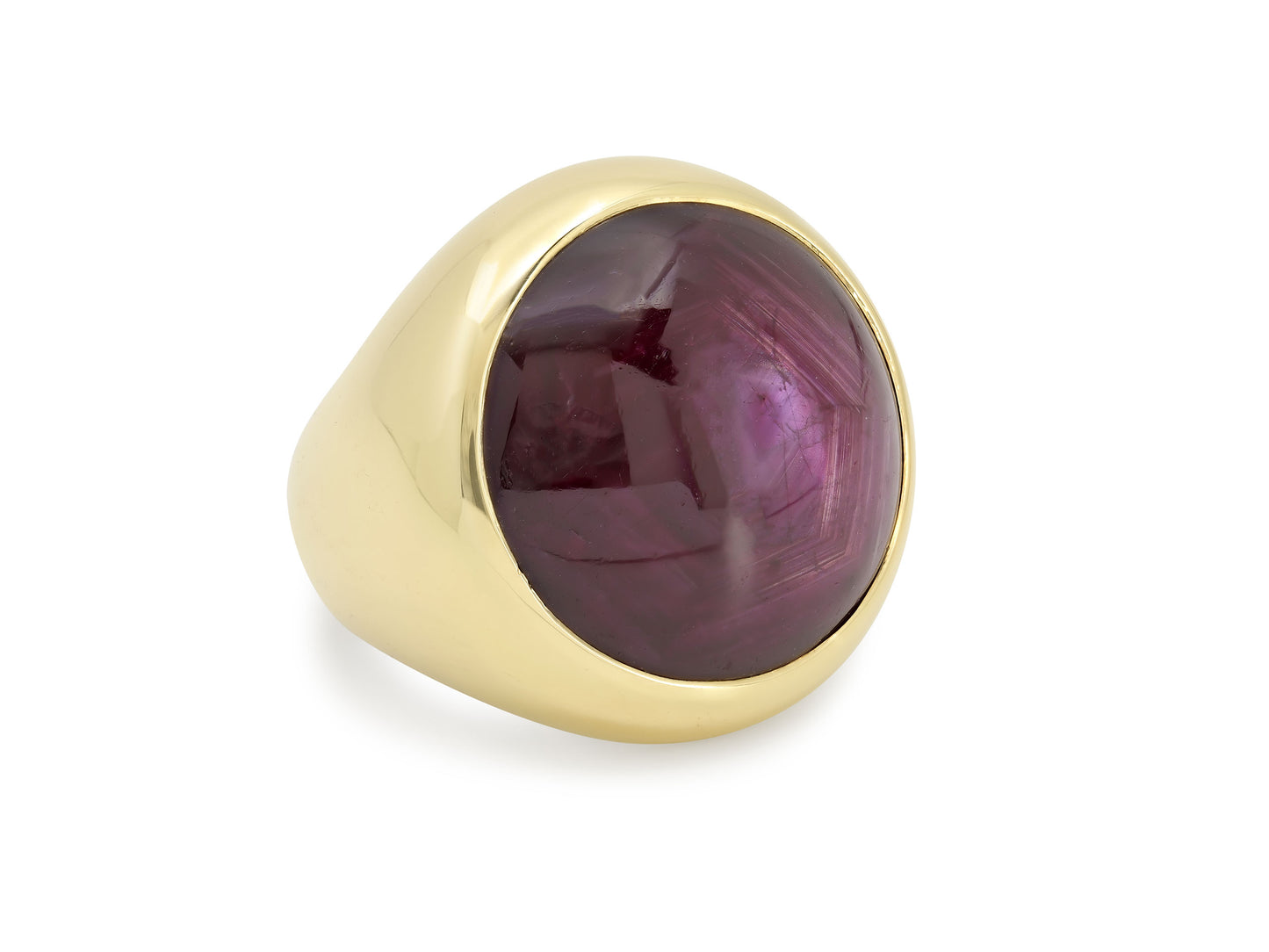 Star Sapphire Ring in 18K Gold