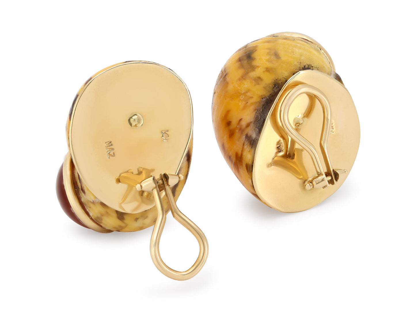 Maz Seashell Earrings in 14K Gold