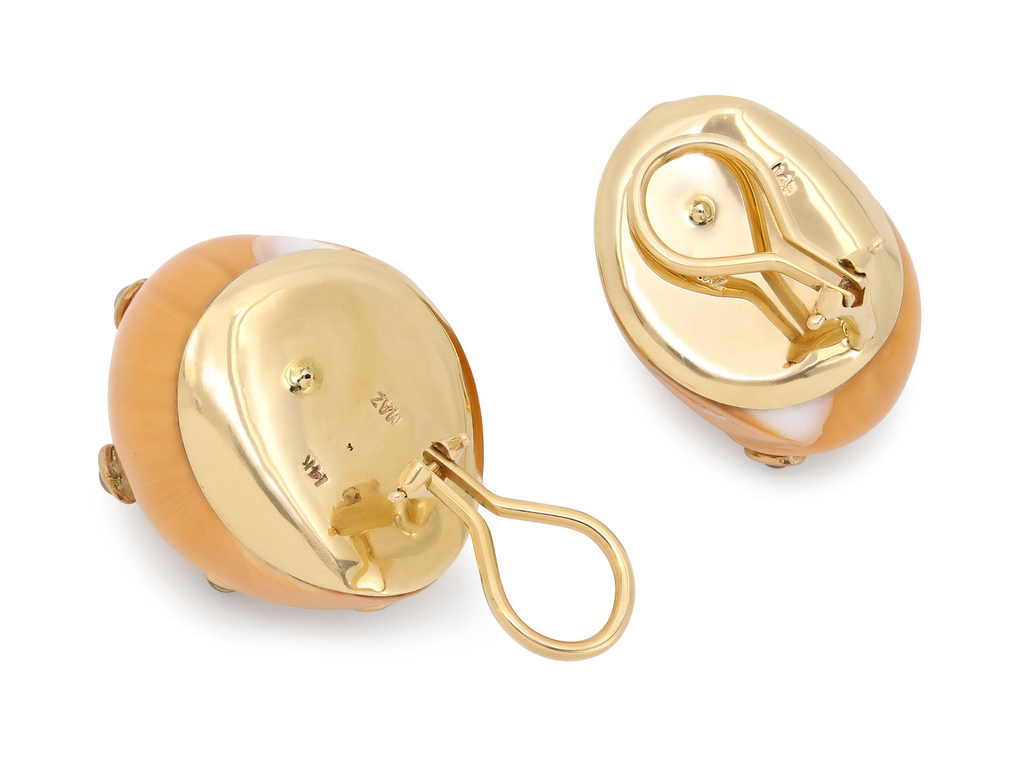 Maz Seashell Earrings in 14K Gold