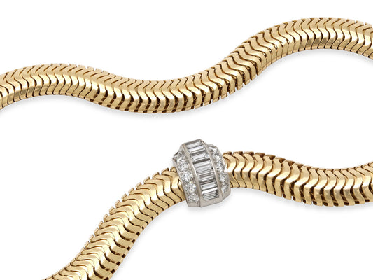 Flexible Choker with Diamond Accent in 14K Gold