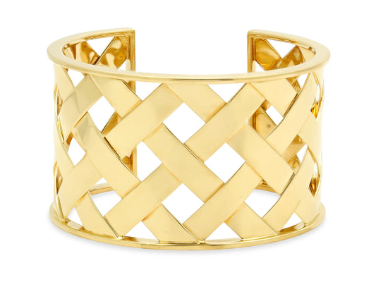 Verdura 'Criss Cross' Cuff in 18K Gold