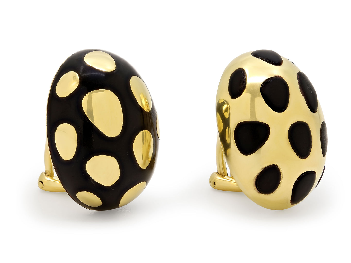 Tiffany & Co. 'Positive-Negative' Black Jade Earrings in 18K Gold, by Angela Cummings
