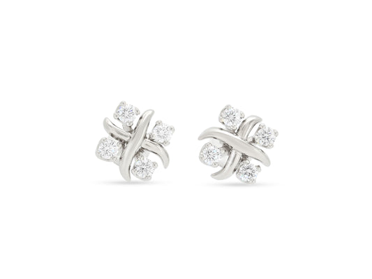 Tiffany & Co. 'Sixteen Stone by Tiffany' Diamond Earrings in Platinum