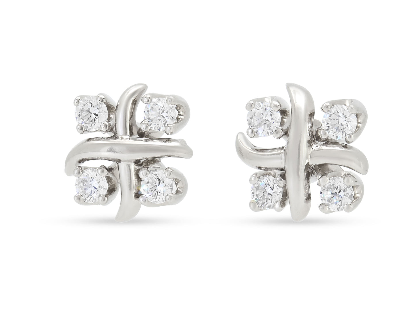 Tiffany & Co. 'Sixteen Stone by Tiffany' Diamond Earrings in Platinum