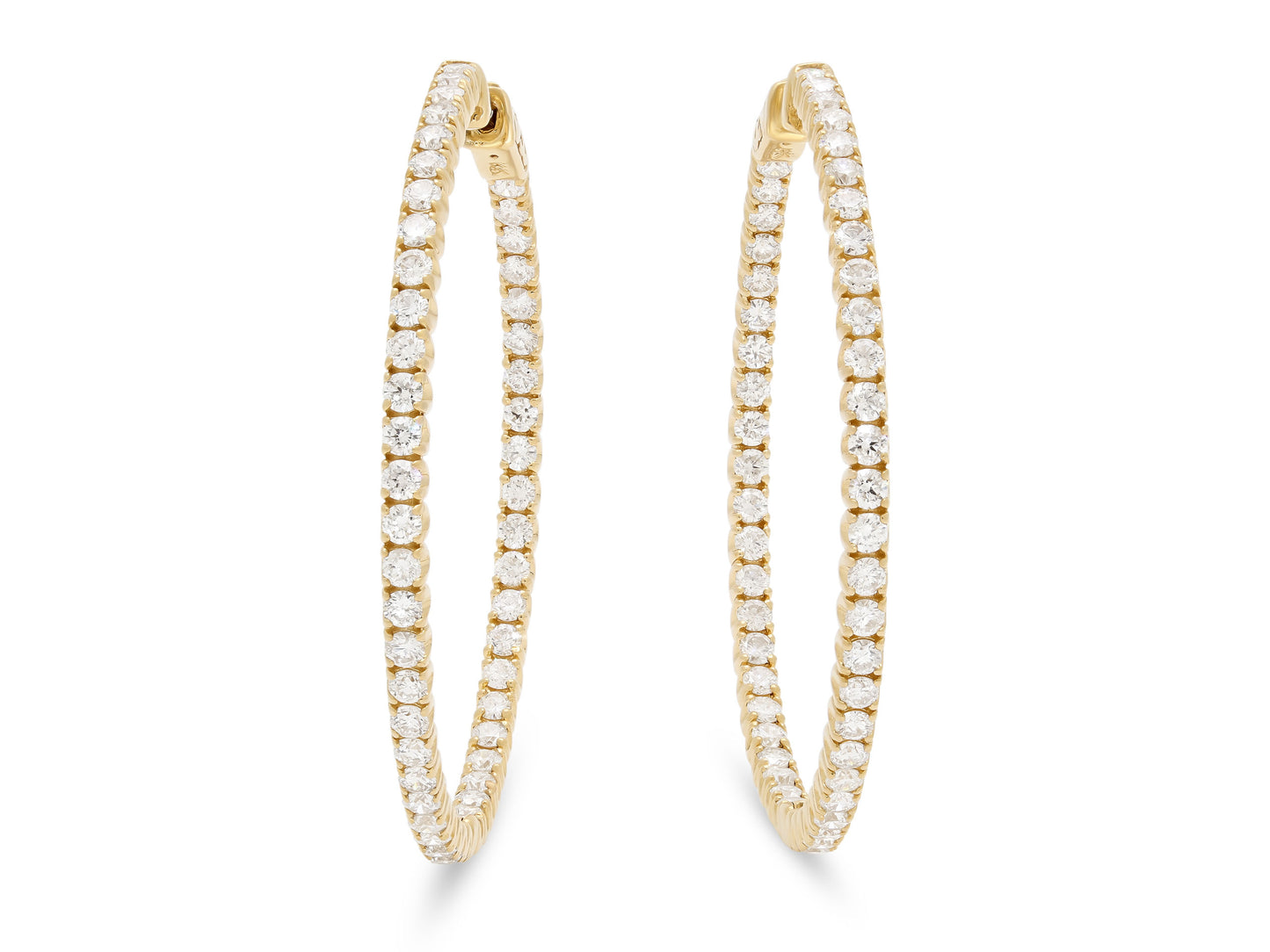 Diamond Hoop Earrings in 14K Gold