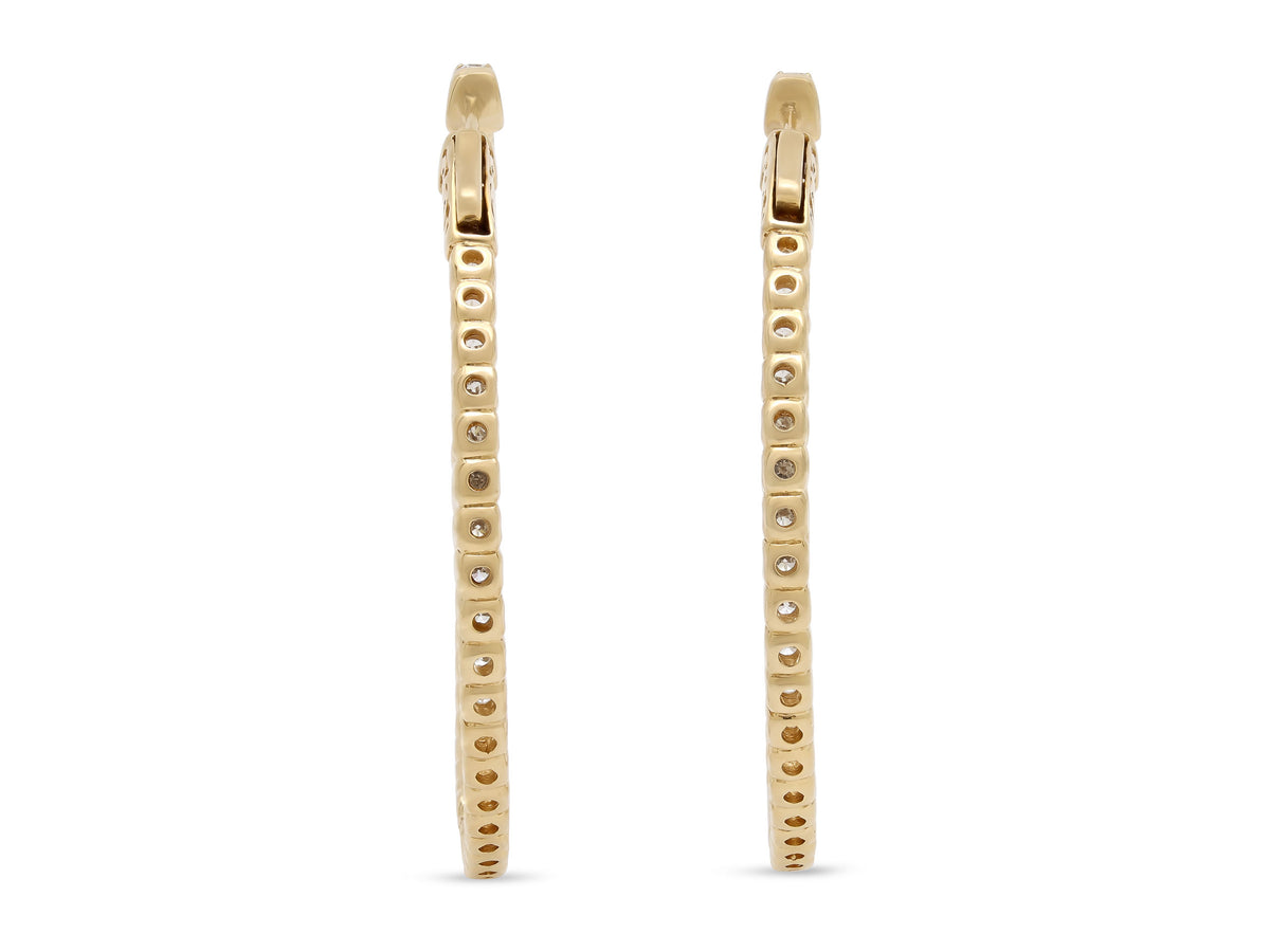 Diamond Hoop Earrings in 14K Gold